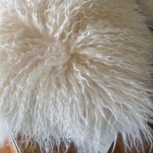 West Elm Cream Fluffy Pillow Cover